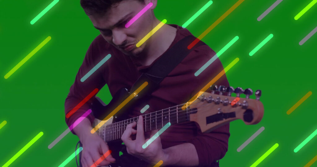 independent musician playing guitar and sharing music