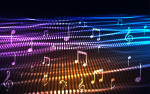 music festival background with particle wave effect
